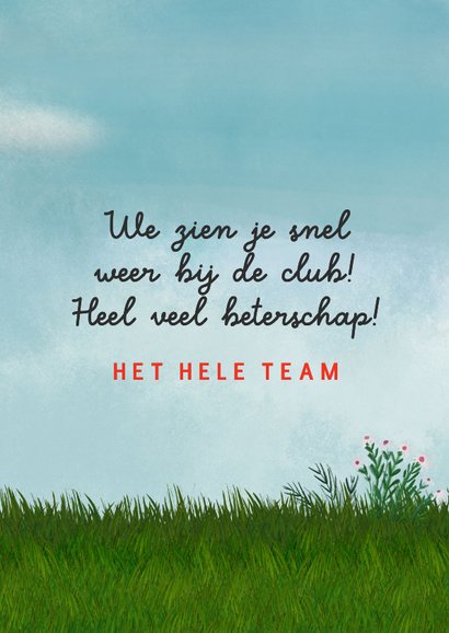 Beterschapskaart met gipsbeen 3