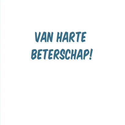Beterschapskaart met grappige cartoon "Hans en Griepje' 3