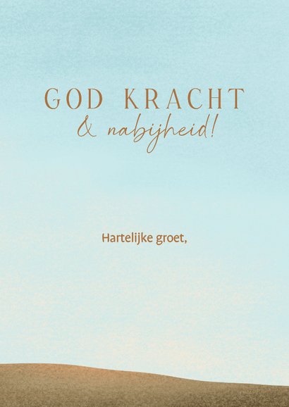 Beterschapskaart met hert bomen en psalm 42 3