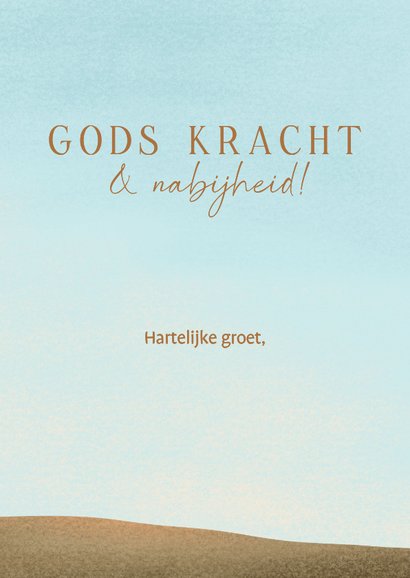 Beterschapskaart met hert bomen en psalm 42 3
