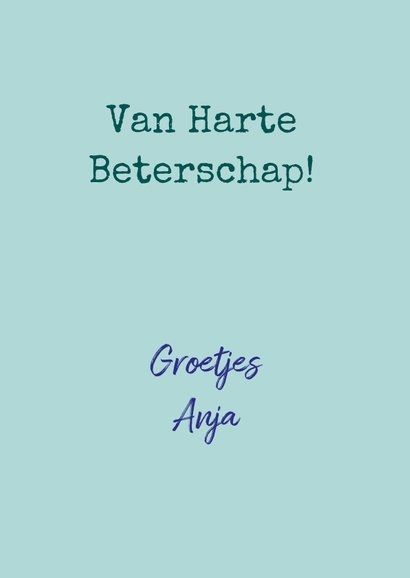 Beterschapskaart met hond, mondkapje en drinkbak 3