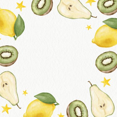 Beterschapskaart met illustratie van verschillend fruit 2