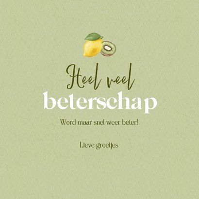 Beterschapskaart met illustratie van verschillend fruit 3