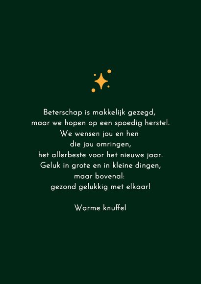 Beterschapskaart met kerst notenkraker en arm in mitella 3