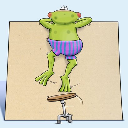 Beterschapskaart met leuk opkikkertje op krukje 2