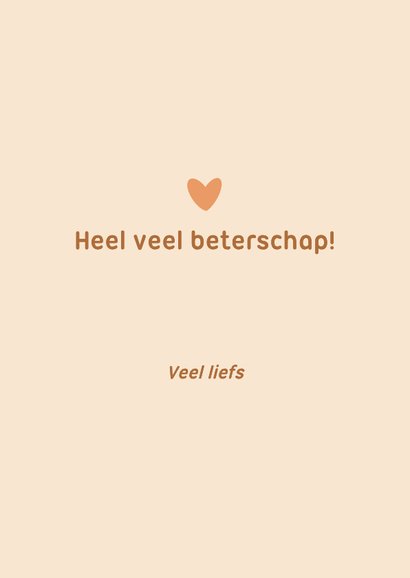 Beterschapskaart met lieve schaap met hartjes 'beterschaap'  3