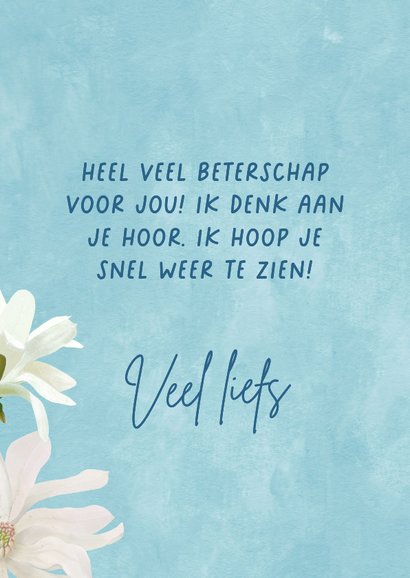 Beterschapskaart met magnolia bloemen 3
