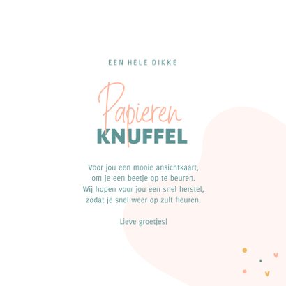 Beterschapskaart met papieren knuffel 3