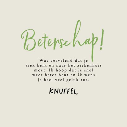 Beterschapskaart panda klavertjes vier voor kind 3