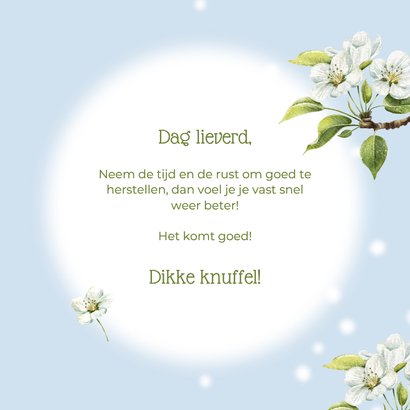 Beterschapskaart pimpelmees vogeltje met bloesem bloemen 3