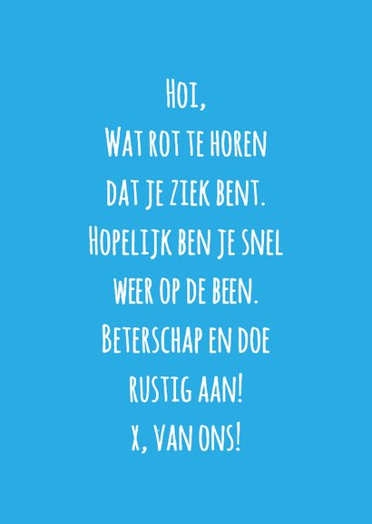 Beterschapskaart 'snel weer kiplekker kip 3