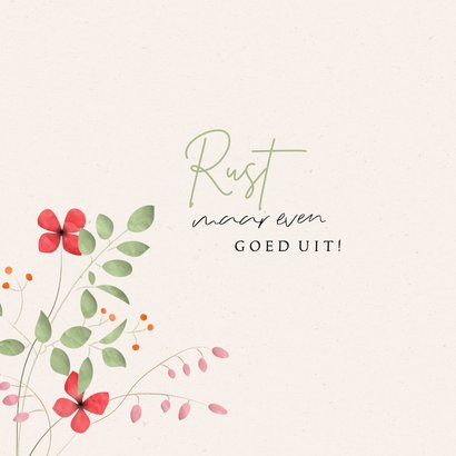 Beterschapskaart stijlvol wilde bloemen aquarel kraftlook 2