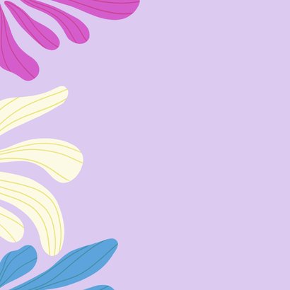 Beterschapskaart van harte beterschap met bloemen 2