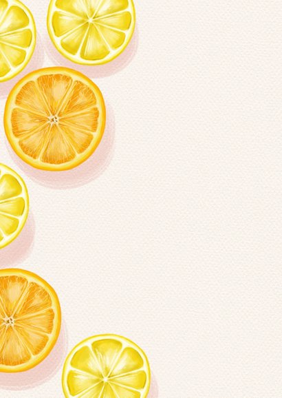 Beterschapskaart vitamines met grappig citroen karaktertje 2