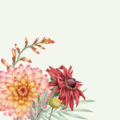 Beterschapskaart voor een zieke met mooie bloemen 2