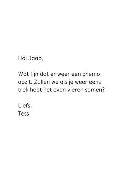 Beterschapskaartje chemo achter de rug 3