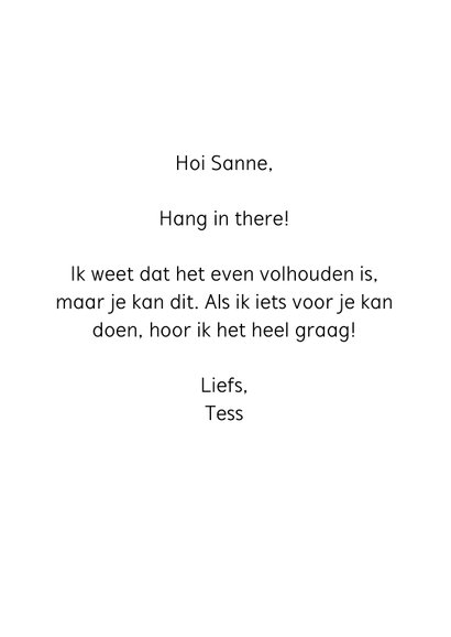 Beterschapskaartje hang in there 3