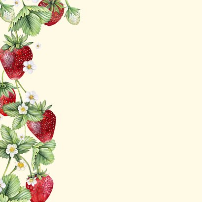 Beterschapskaartje met aardbeienplantjes 2