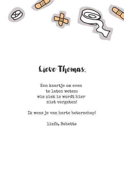 Beterschapskaartje met stapel dieren en doktersspullen 3