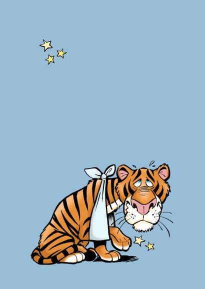 Beterschapskaartje tijger grrr au 2