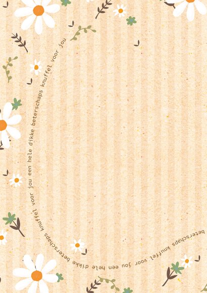 Beterschapsknuffel - flowers and stripes - beterschapskaart 2