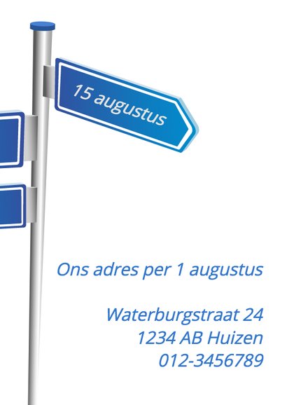 Bewegwijzering verhuizing - BK 2