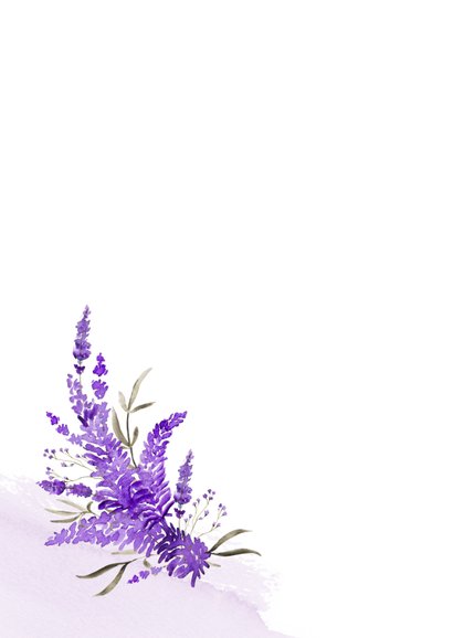 Bidprentje lavendel waterverf foto stijlvol paars 2