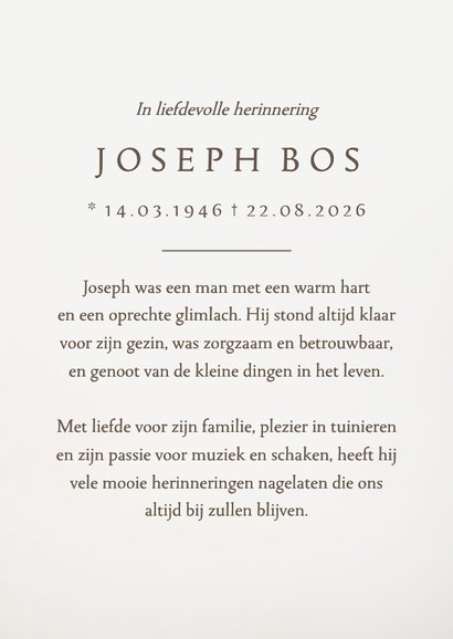 Bidprentje orchidee foto klassiek stijlvol beige 3