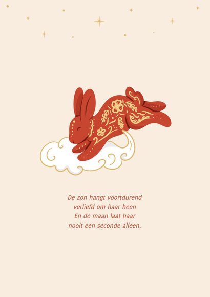 Bijzonder geboortekaartje met konijn Chinese jaarhoroscoop 2