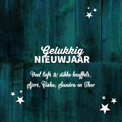 Blauw hout met foto-isf 3