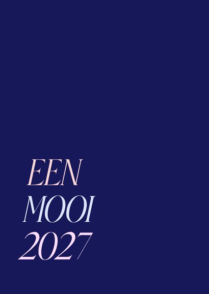 Blauwe kaart goed vrolijk magisch nieuwjaar regenboog 2