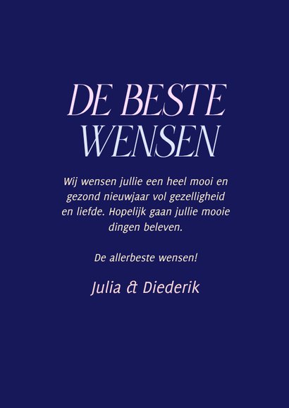 Blauwe kaart goed vrolijk magisch nieuwjaar regenboog 3