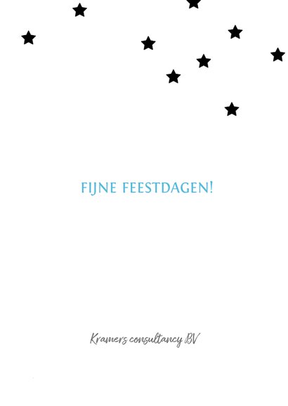 Blauwe zakelijke kerstkaart label 3