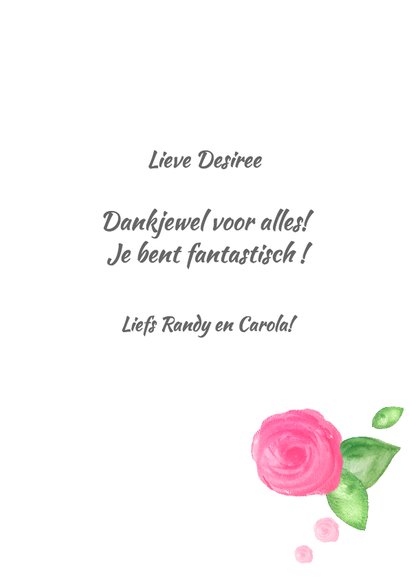 Bloemen hartelijk bedankt - SU 3