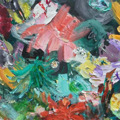 Bloemen schilderij iets fraais 2