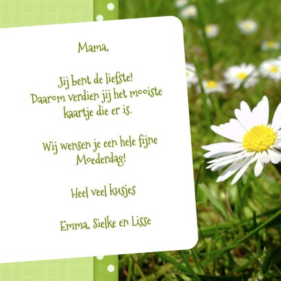 Bloemenkaart Madelief Mama - BK 3