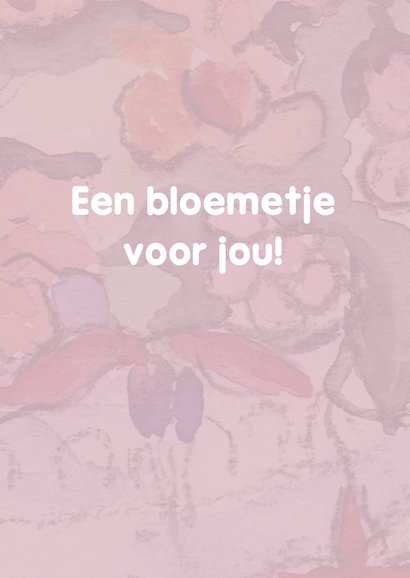 Bloemenkaart vrolijke schaal met kunstbloemen 3