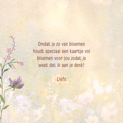 Bloemetjes speciaal voor jou - florals - zomaar kaart 3