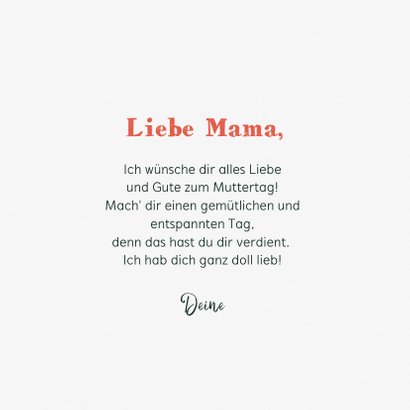 Blumenkarte Muttertag 'Best mom ever' 3