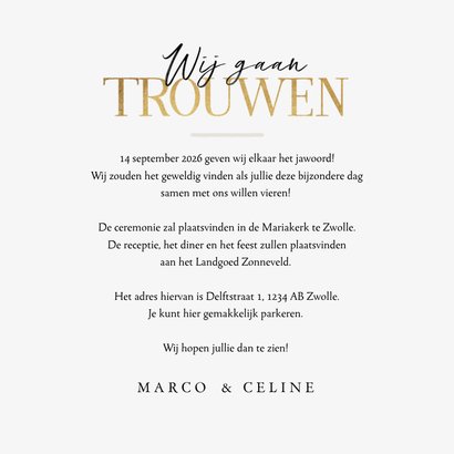 Bohemian bruiloft uitnodiging trouwen bloemen dagprogramma 3