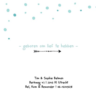 Bohemian geboortekaartje stoer Sem 2