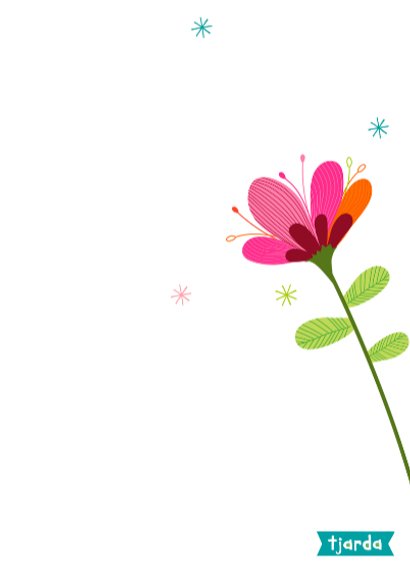 Bos bloemen in vaas op waterverf 3