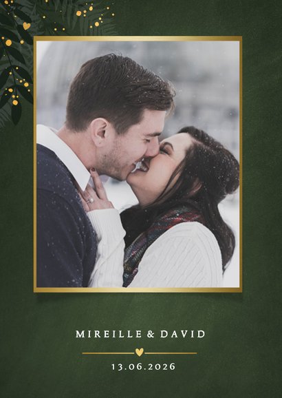 Botanische jungle Save the Date kaart met kalender 2