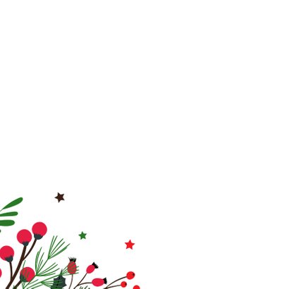 Botanische kerstkaart merry christmas 2