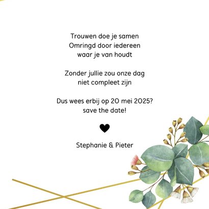 Botanische save the date kaart 3