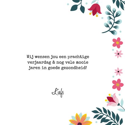 Botanische verjaardagskaart kat 3