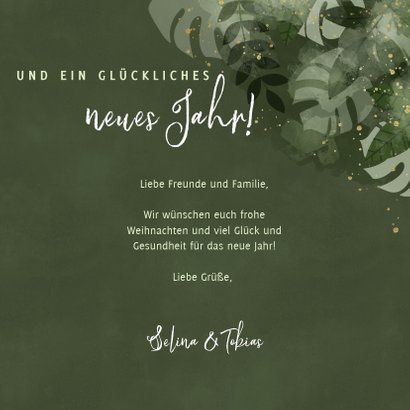 Botanische Weihnachtskarte mit Foto 3