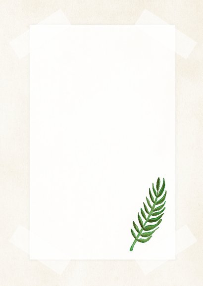 Botanische woonkaart met een illustratie van een blad 3
