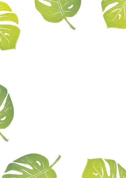 Botanische woonkaart monstera blad 2