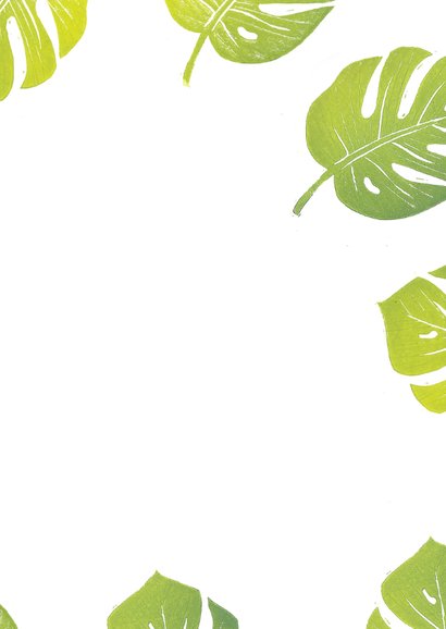 Botanische woonkaart monstera blad 3